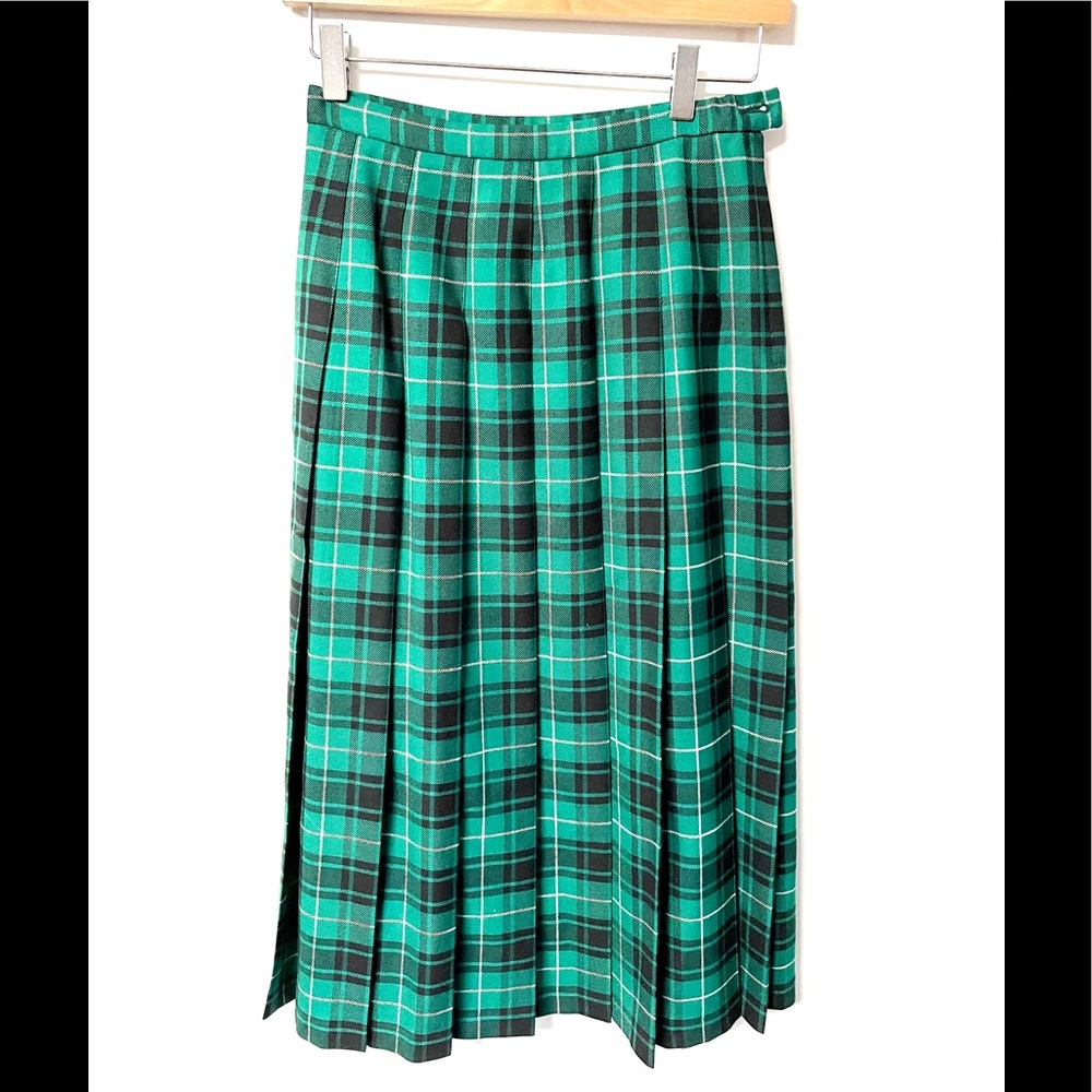 Pendleton tartan plaid wool pleated skirt